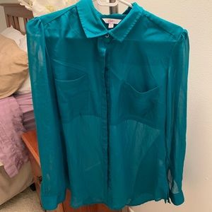 Candies L turquoise button up